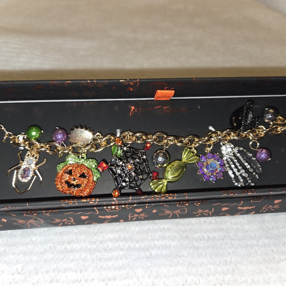 Betsey Johnson Gold Halloween Charm Bracelet